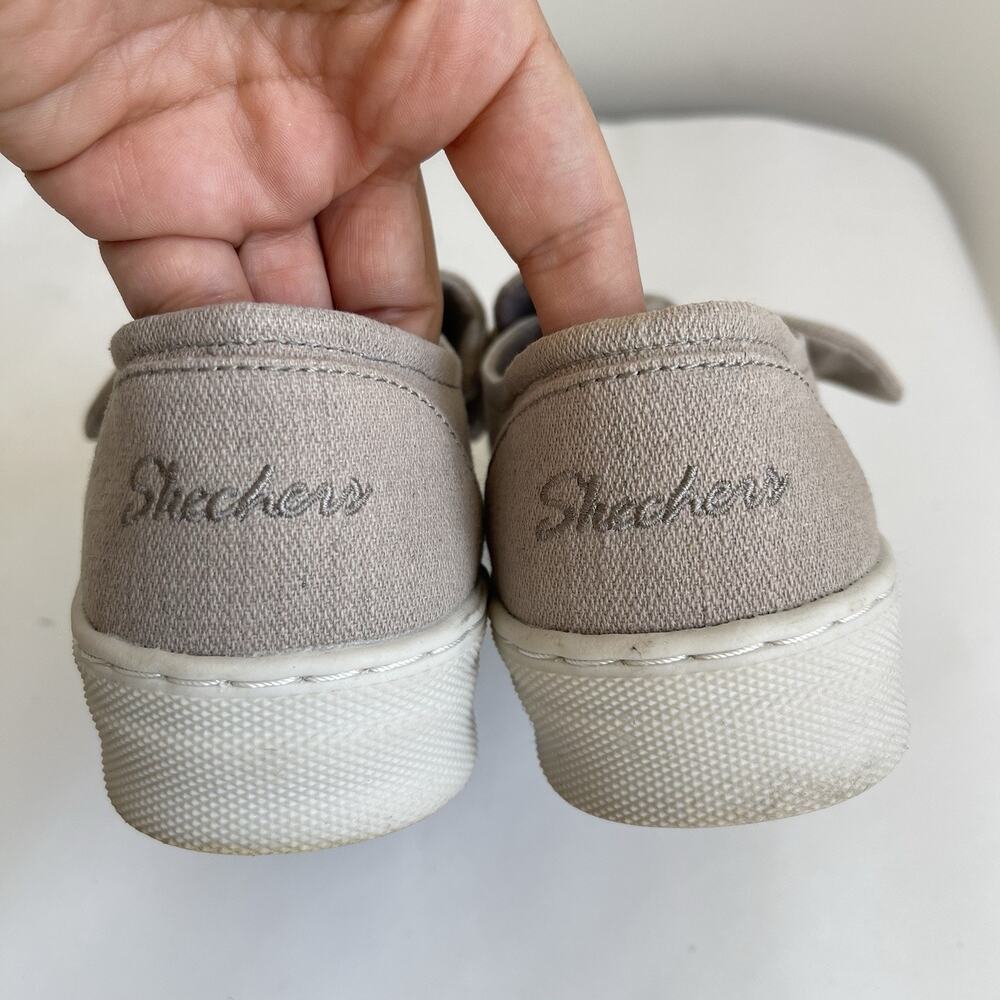 Skechers Bow Sneakers Women 7 Shoes Slip On Memory Foam Comfort Loafers - Picture 8 of 11